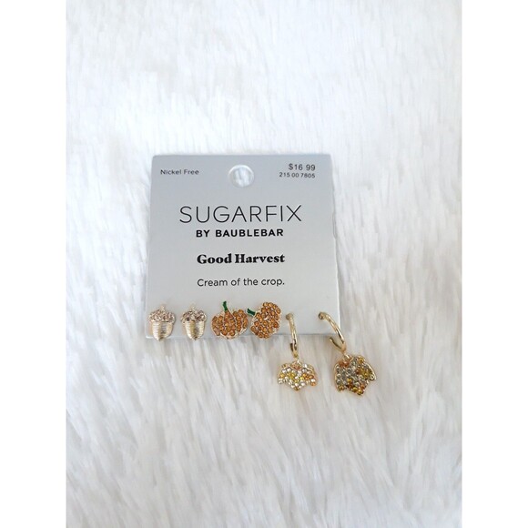 SUGAR FIX “Good Harvest” Cream of the Crop ~ 3 Pair Earring Set ~ NEW!!! - Picture 3 of 7